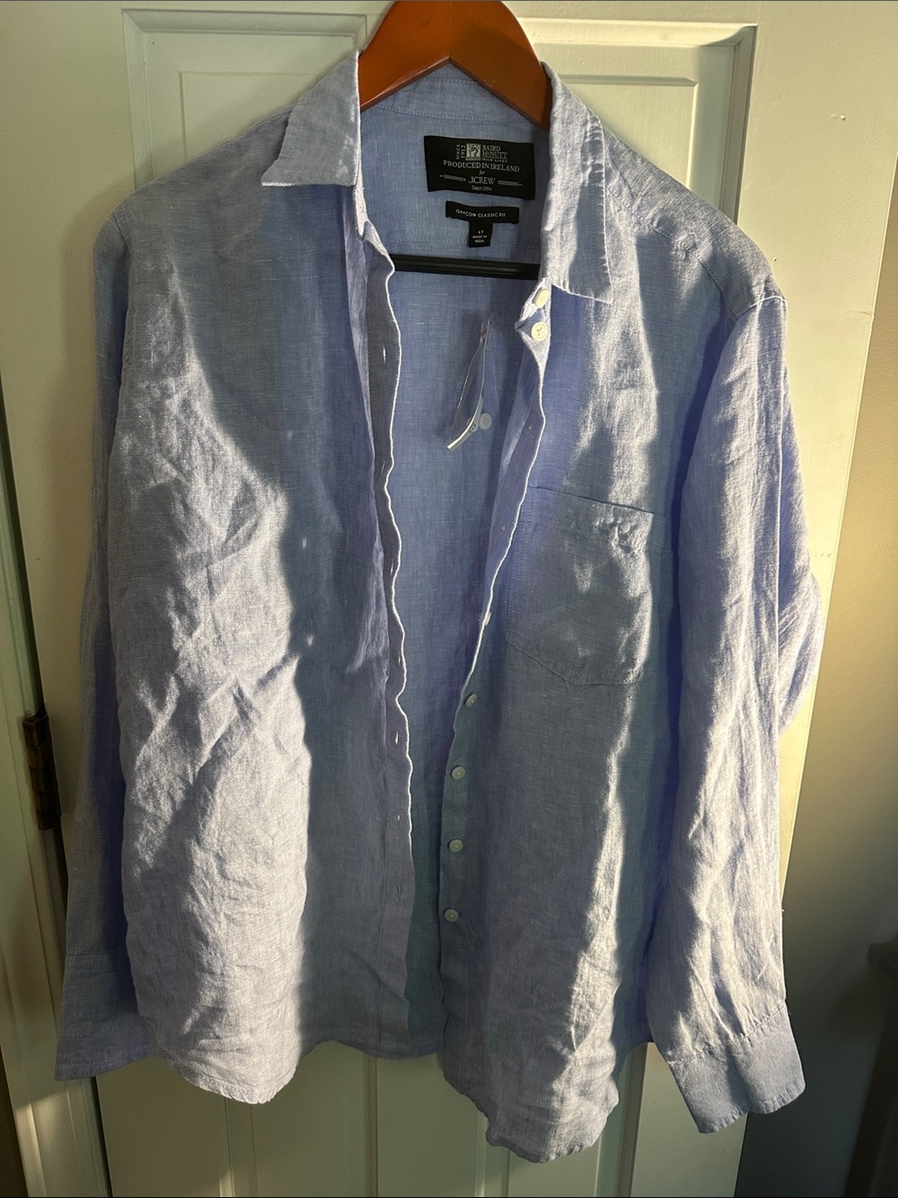 J. Crew Women’s Light Blue Linen Button-Down Shirt - Size 6T NWT